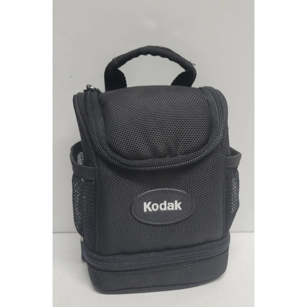 Kodak Black Nylon Compact Camera Bag Padded Case with Belt Loop and Mesh Pockets